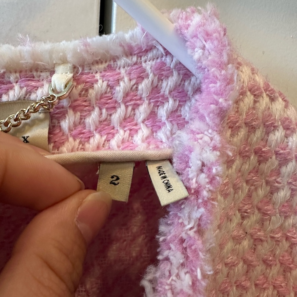 Classic Six New York GABRIELLE CONVERTIBLE BOX JACKET IN PINK size 2 - Picture 5 of 7